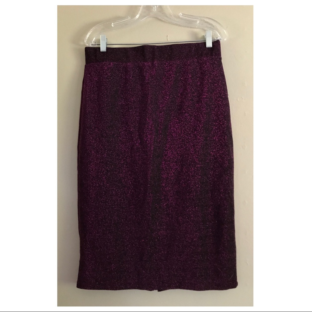 Wild Fable Black Pencil Skirt w/ Purple Metallic